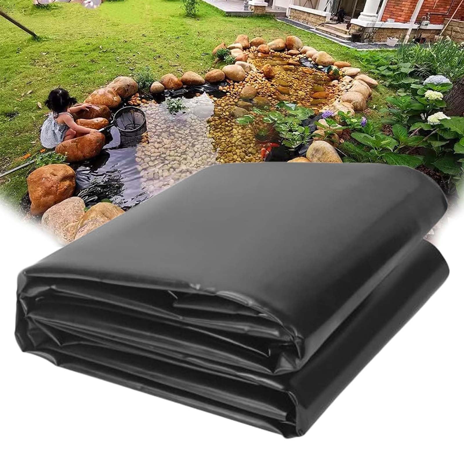 Bâche de bassin durable noire de 0,2 mm résistante aux déchirures