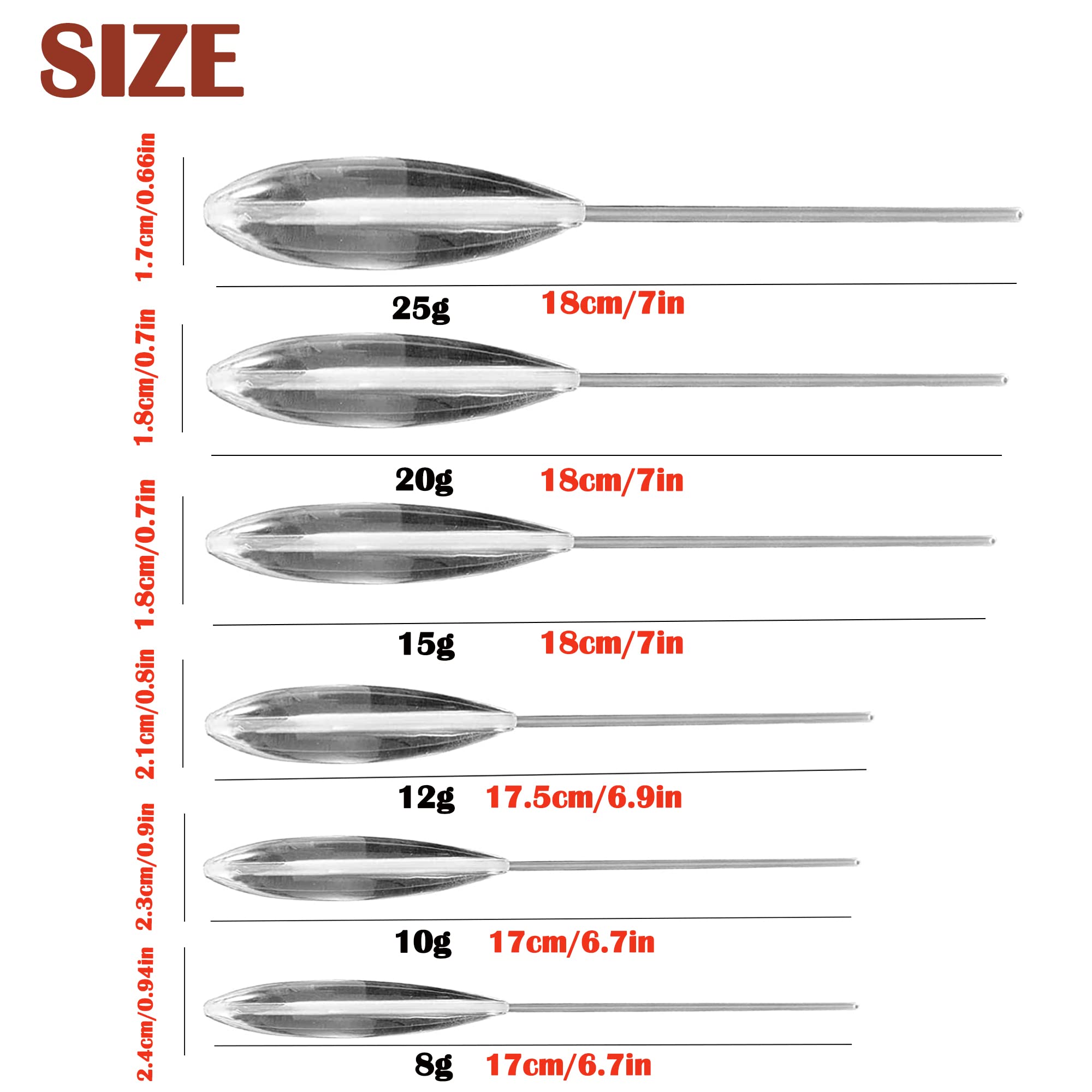 Kit Spirolino JAONLD 9 Pièces - Flotteurs Acryliques Pour Pêche à La Truite