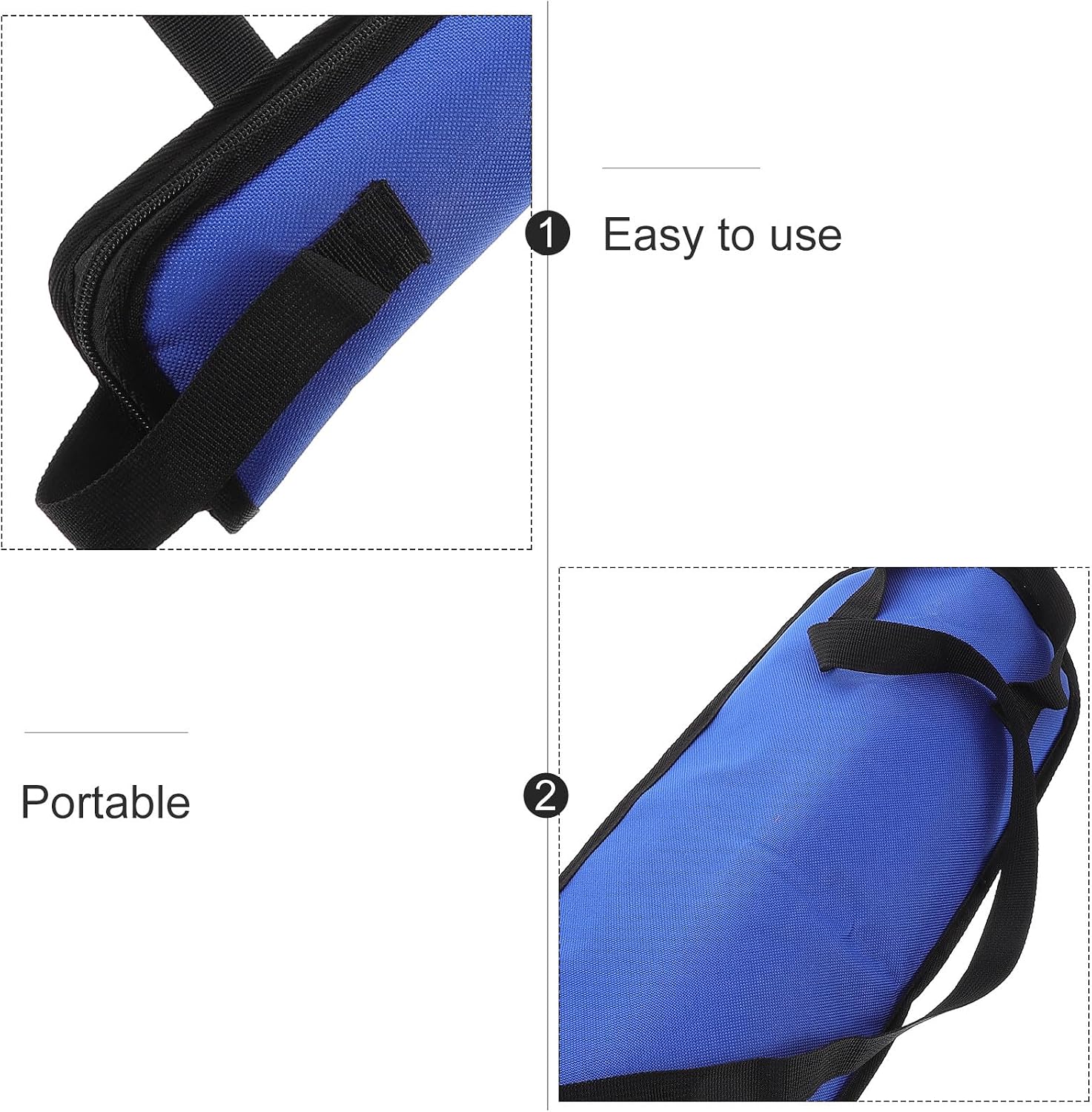 Portable Oxford Cloth Drumstick Case Thickened 4-pair Mallet Carrying Bag Hanging Drumstick Holder for Percussionists and Drummers