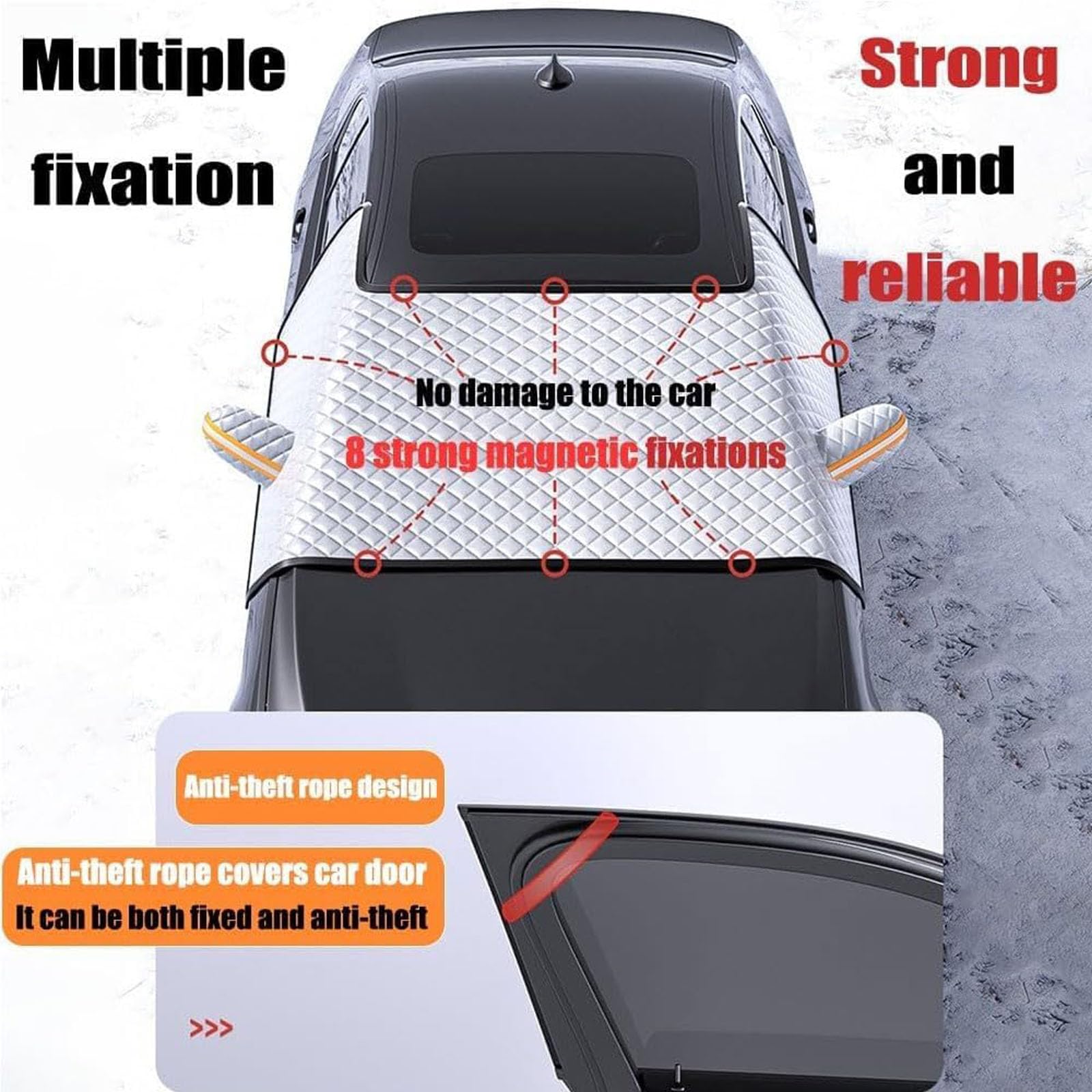 Housse De Pare-Brise De Voiture Rouge Bleu Galaxie Résistant Au Soleil, À La Poussière, À L'Eau