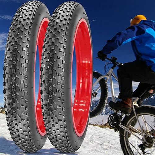Miniatura 7 de Paquete de 2 neumáticos de bicicleta de 20 x 4.0 pulgadas, neumáticos eléctricos de bicicleta de montaña y nieve (paquete de 2 unidades de 20 x 4.0)