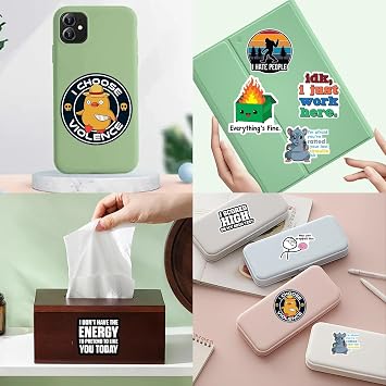 120 Pcs Funny Stickers for Adults, Scrapbook Stickers for Kindle | Prank Hilarious Sticker Pack | Waterproof Cool Sticker for Laptop, Hard Hats, Sarcastic, Scrapbooking Decals