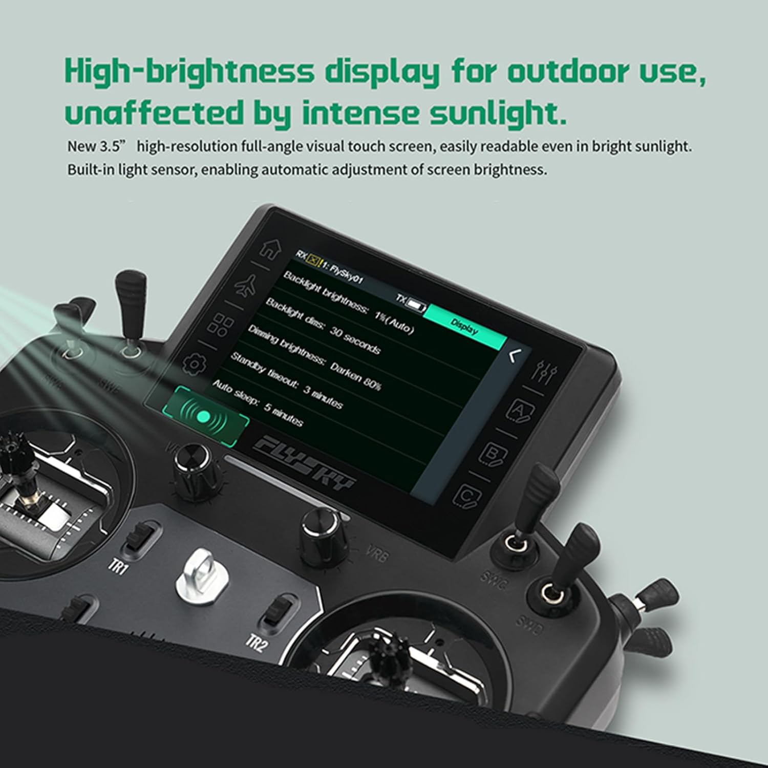 GoolRC Flysky Paladin PL18 Ultra Radio Transmitter and FTr8B Receiver Combol Set, 2.4GHz 18 Channels Remote Controller for RC Airplane Helicopter Car Boat Robot Glider