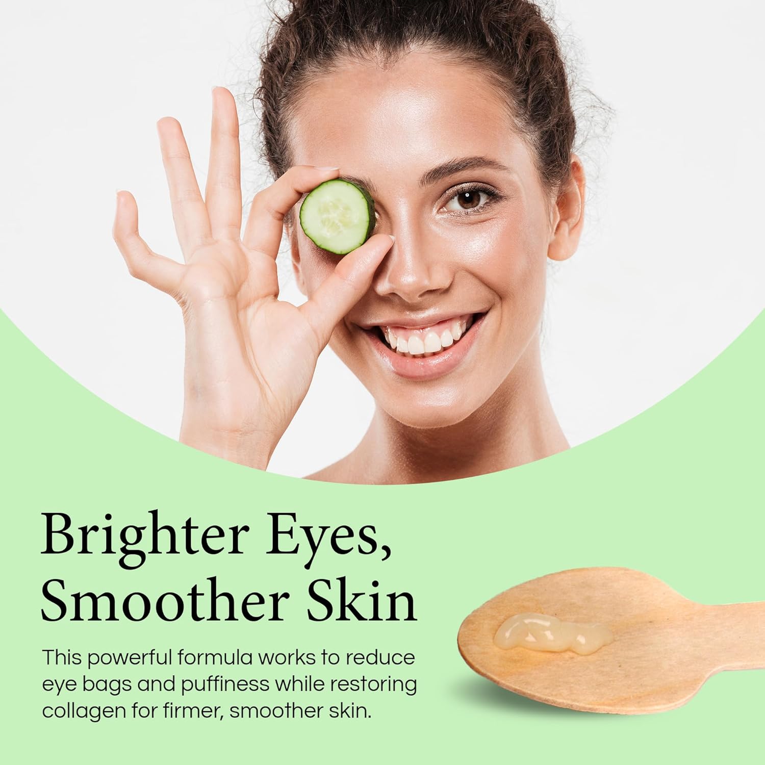Eye Serum – Firm & Smooth Eye Gel for Puffiness & Dark Circles with Peptides & Caffeine (5ml)