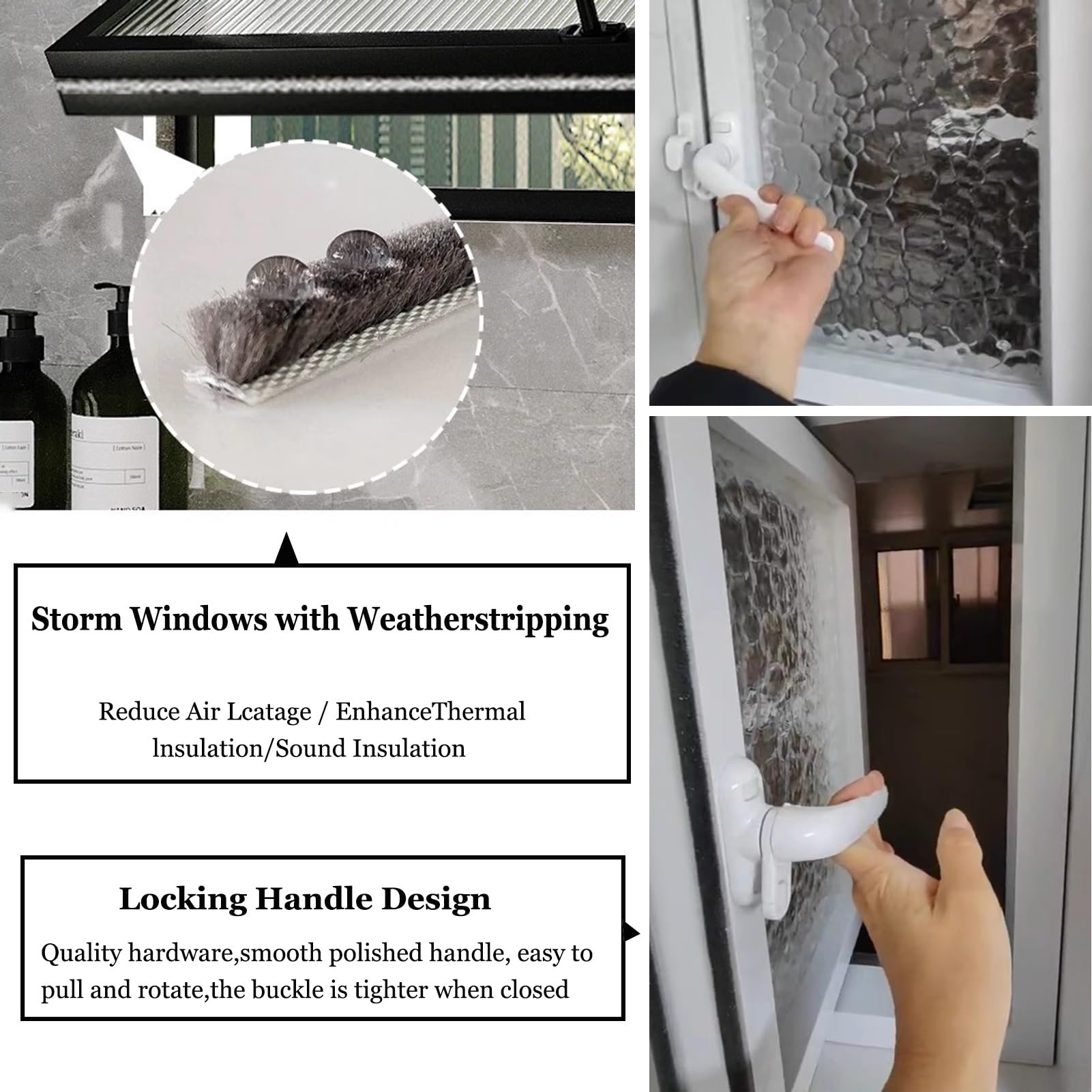 Finestra in Metallo Rettangolare Girevole a 360°, Vetro per la Privacy, Finestra a Battente Girevole, Finestra di Ventilazione incorporata per Bagno Interno, seminterrato (Bianco, 60X30CM/23