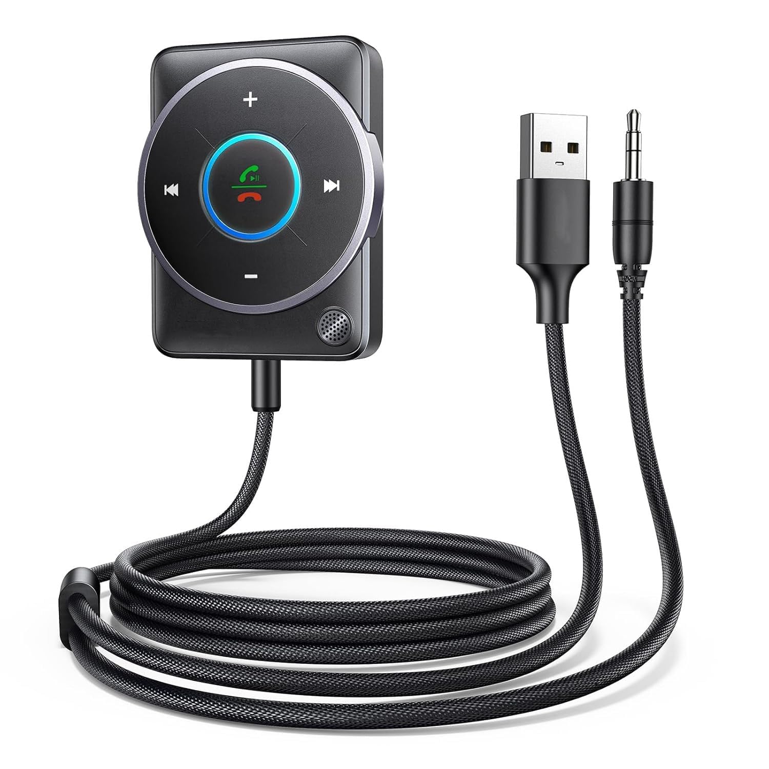 Aux Bluetooth 5.4 Adapter for Car, Bluetooth Aux Receiver with Dual Connection, Noise Cancellation, Build-in Mic, 3.5mm Car Bluetooth Aux Adapter for Hands-Free Calls and Music Streaming (Bluetooth)-image-28