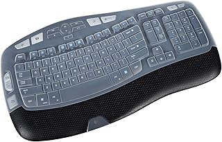 Keyboard Cover for Logitech MK570, Logitech MK550, Logitech K350 Wireless Wave Keyboard,Logitech K350 MK550 MK570 Keyboard Protector Skin-Clear
