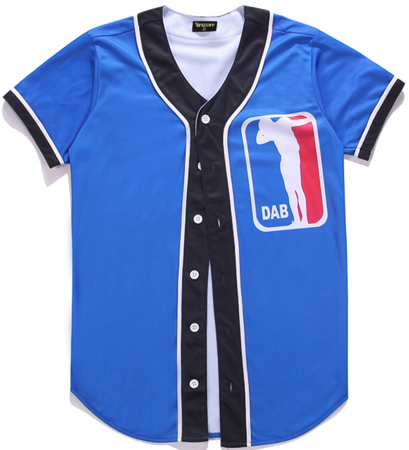 Pizoff men's Casual Hip-hop Baseball Shirt W/ Buttons & Colorful Pattern,M,Y1724-17