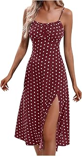 Vestido de verano para mujer con dobladillo de lunares, estampado floral, con ligueros de encaje, cintura estrecha, cinturón de cuero, vestido de mujer