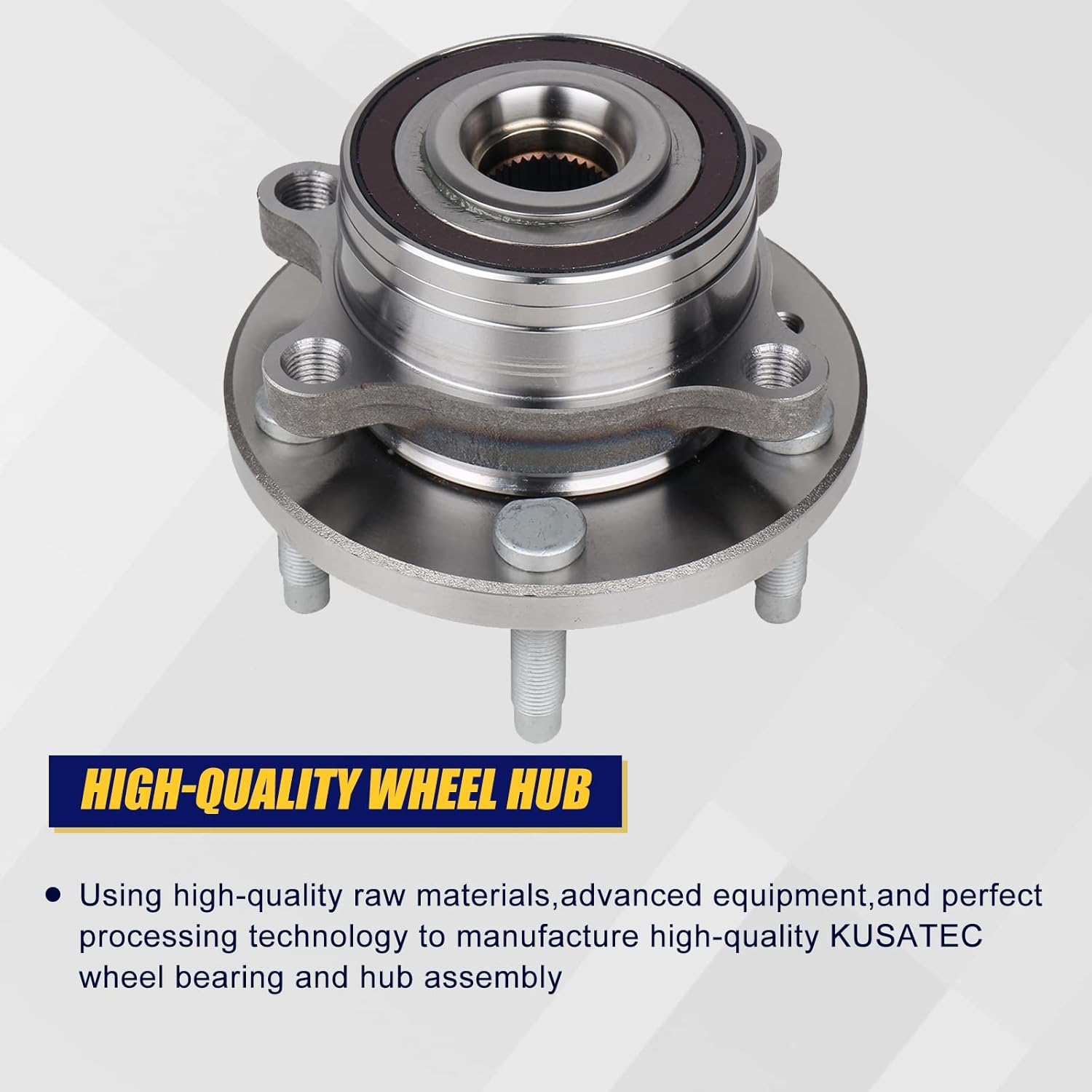 KUSATEC 512460 Front/Rear Wheel Bearing and Hub Assembly 2Pcs Compatible with for Ford Explorer 2011-2018, for Ford Police Interceptor Utility 2013-2018, 5 Lug w/ABS