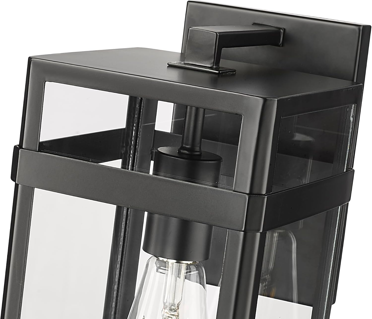 ML Lighting | Payton Collection | 10701-PBK | 1 Light Outdoor Wall Sconce in Powder Coated Black Finish with Clear Glass Shade | Perfect for Walkways, Porches, Backyards, Patios, and Driveways