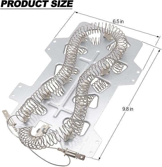 Dryer Heating Element Kit Compatible With Samsung DVE41A3000W/A3 DVE45T3200W/A3 DVE45T3400P/A3 DVE45T3400V/A3 DVE45T3400W/A3 DVE45T6000W/A3 DVE45R6100C/A3 DVE45R6100W/A3 DVE45R6100P/A3