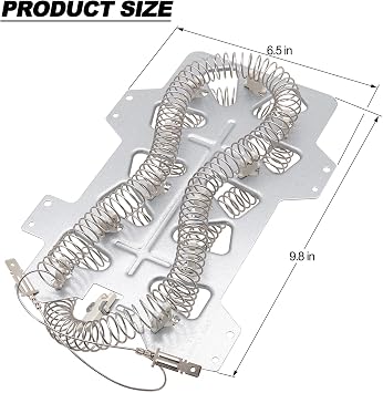 Dryer Heating Element Kit Compatible With Samsung DVE41A3000W/A3 DVE45T3200W/A3 DVE45T3400P/A3 DVE45T3400V/A3 DVE45T3400W/A3 DVE45T6000W/A3 DVE45R6100C/A3 DVE45R6100W/A3 DVE45R6100P/A3