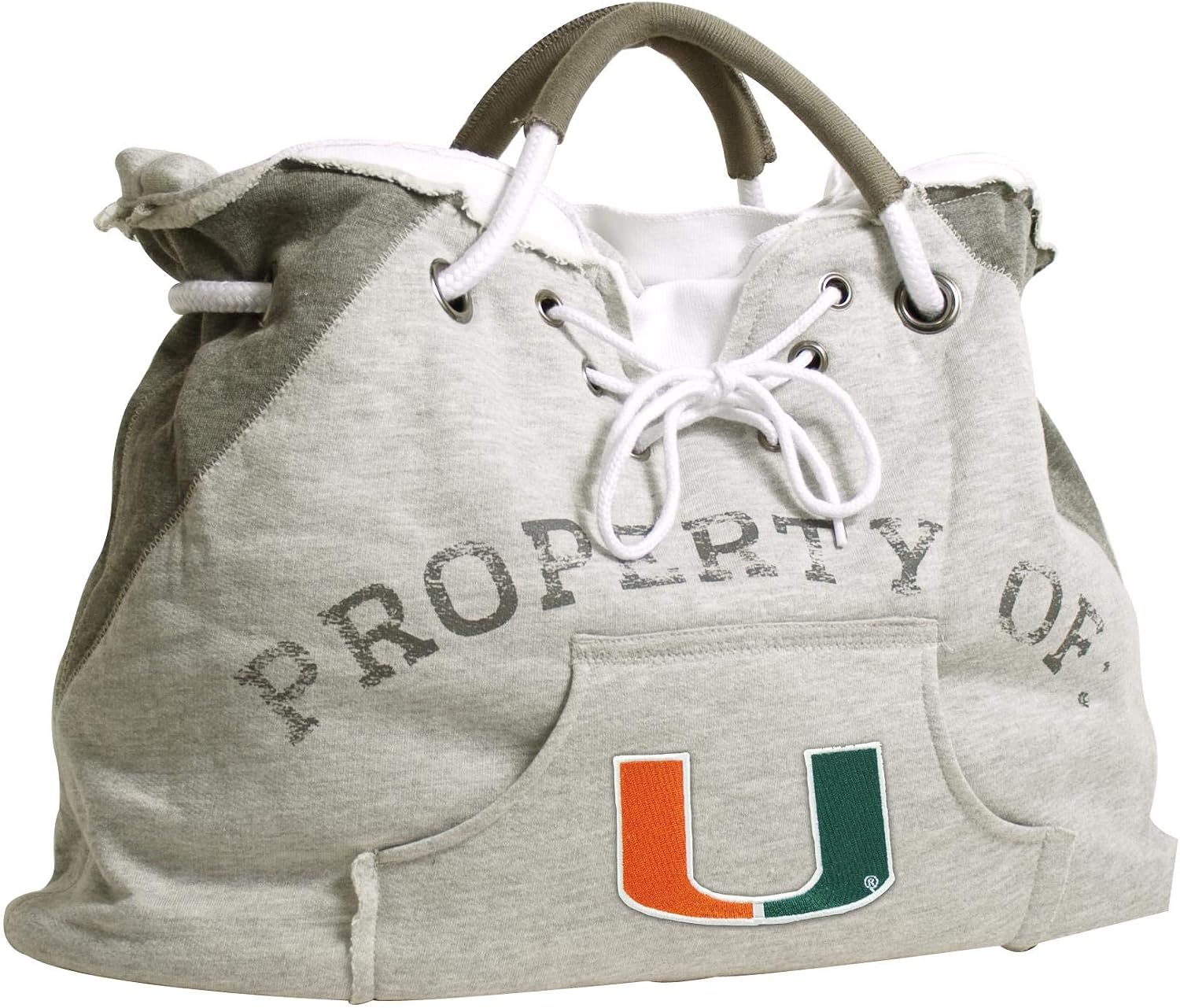Littlearth Women's NCAA Hoodie Tote, 7" x 24.5" x 15.25", Gray