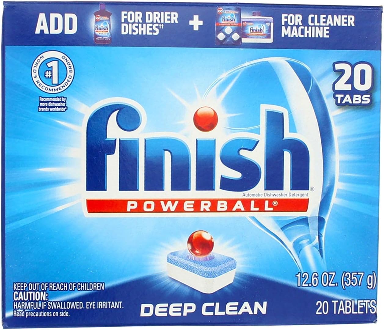 Finish All In 1 Powerball, Fresh 20 Tabs, Dishwasher