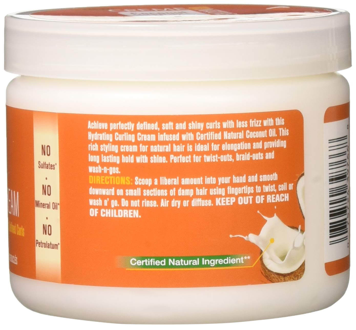 Creme of Nature Hydrating Curling Cream, Coconut Milk Detangling and Conditioning Formula for Normal Hair, 11.5 Oz