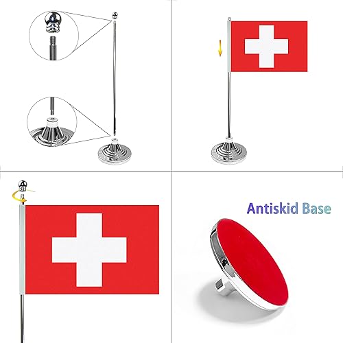 Miniatura 15 de WXTWK Paquete de 2 banderas japonesas de escritorio, pequeñas banderas de mesa japonesas con base de soporte, decoración de celebración de eventos