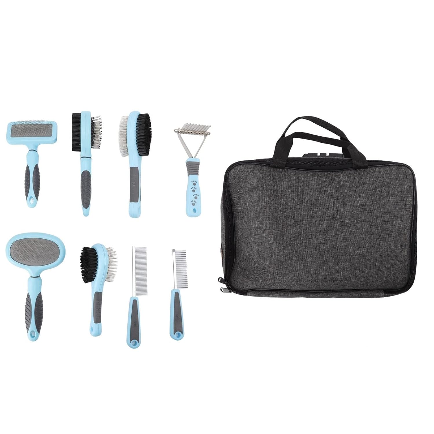Dog Brush Comb Set Dog Brush Comb Set Dog Dematting Comb 8 in 1 Multifunction Deshedding Open Knots Cat Hair Brush Comb Kit for Cats Dogs Long HairPets Pet Grooming Tool