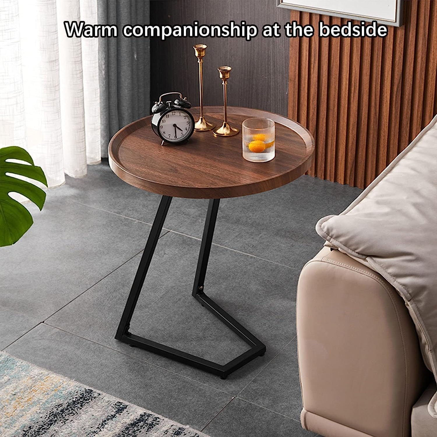 Amazon｜サイドテーブル コーヒーテーブル小さなラウンドエンド
