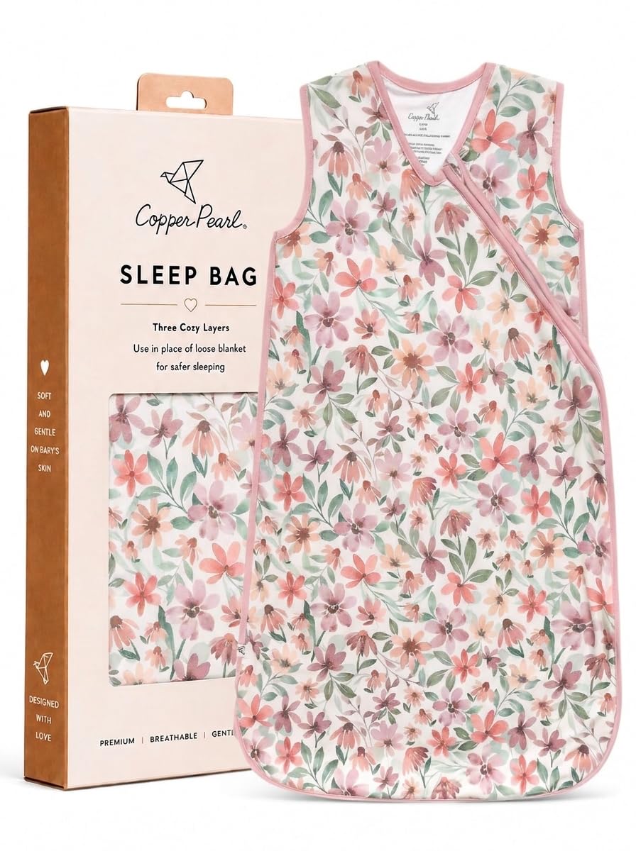 Copper Pearl Baby Sleep Sack, Natalie - 1.0 TOG All-Season Wearable Blanket for 0-6 Months, Sleeveless Sleep Sack for Baby Boy or Girl