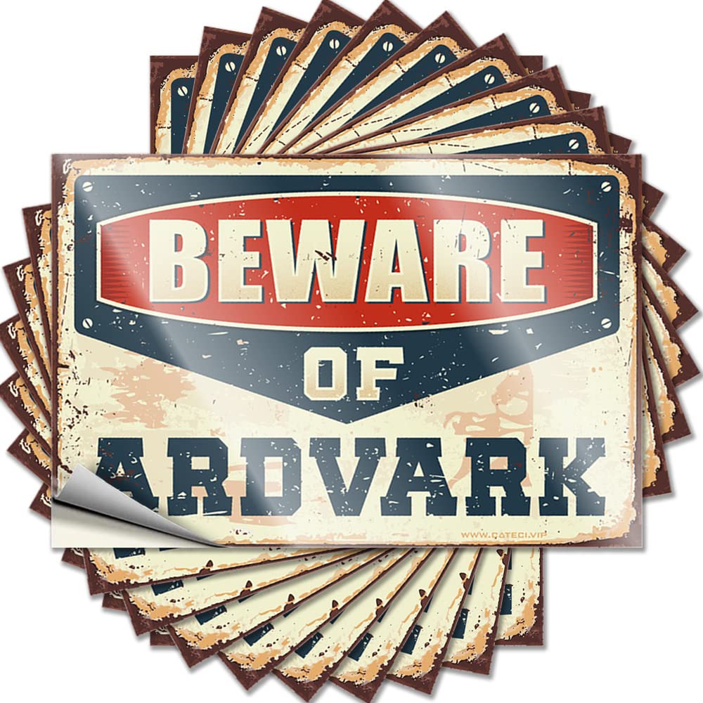 Fuzzy Decals, Teen Room Decor Haves Beware of Aardvark | Funny Quote Gathering Decals(12X18CM)
