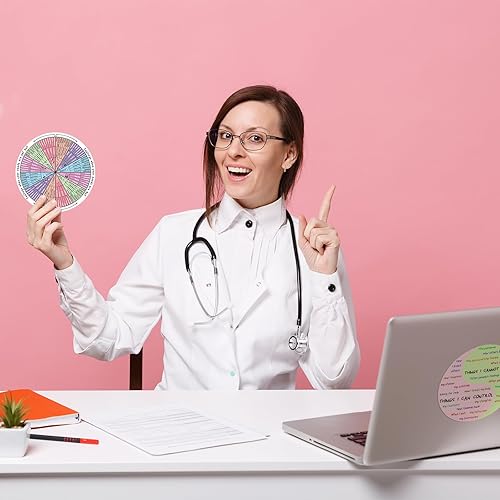 Miniatura 5 de Kanayu 4 imanes de rueda de sentimientos de 7 pulgadas, imán magnético de emoción para consejero, trabajador social, oficina, nevera emocional