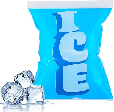 20pcs Ice Bag Cooler Pouches - Reusable and Resealable w/ Ziplock Seals, Holds up to 9lbs Ice Cubes or Food, Used as Cold or Hot Compress - NutriChef