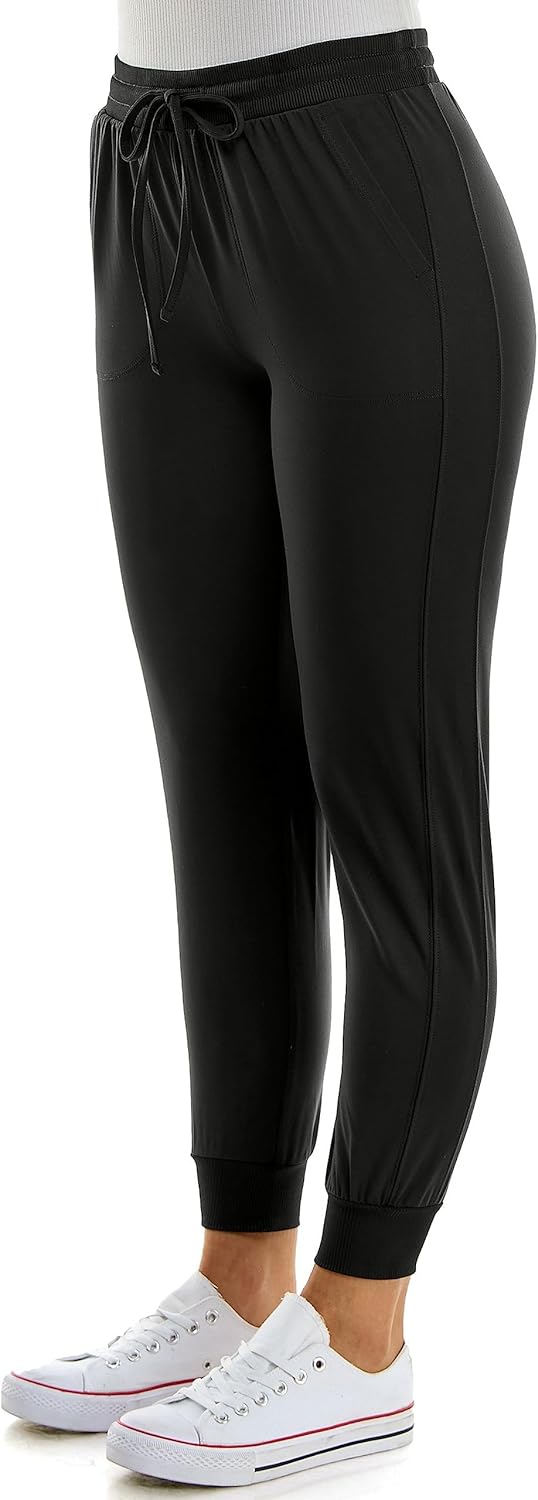 Zac & Rachel Womens Pull on Jogger Pant with Tie Front and Side Pockets - Image 3