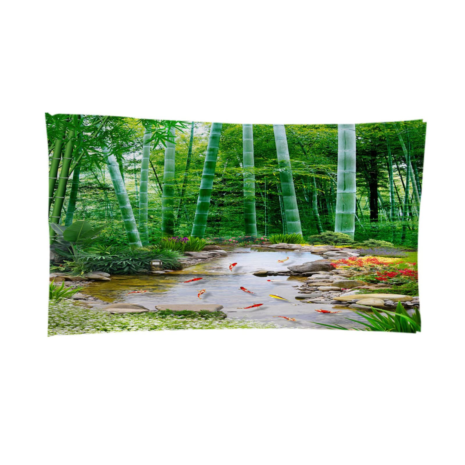 Strandtuch Grün&Bambus Mikrofaser Strandtuch für Erwachsene, Doppelseitiges Sandfreies Schnelltrocknend Leichtes Handtuch für Strand Schwimmen 100 x 200 cm
