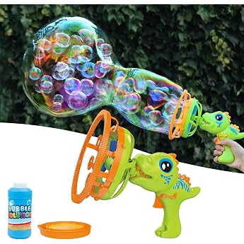 Bubble Machine Dinosaur Bubble Machines for Children Toy with Bubble Solution Boys Girls Games Garden Outdoor Gifts Toy Bubble Machine 3 4 5 6 7 8 Years