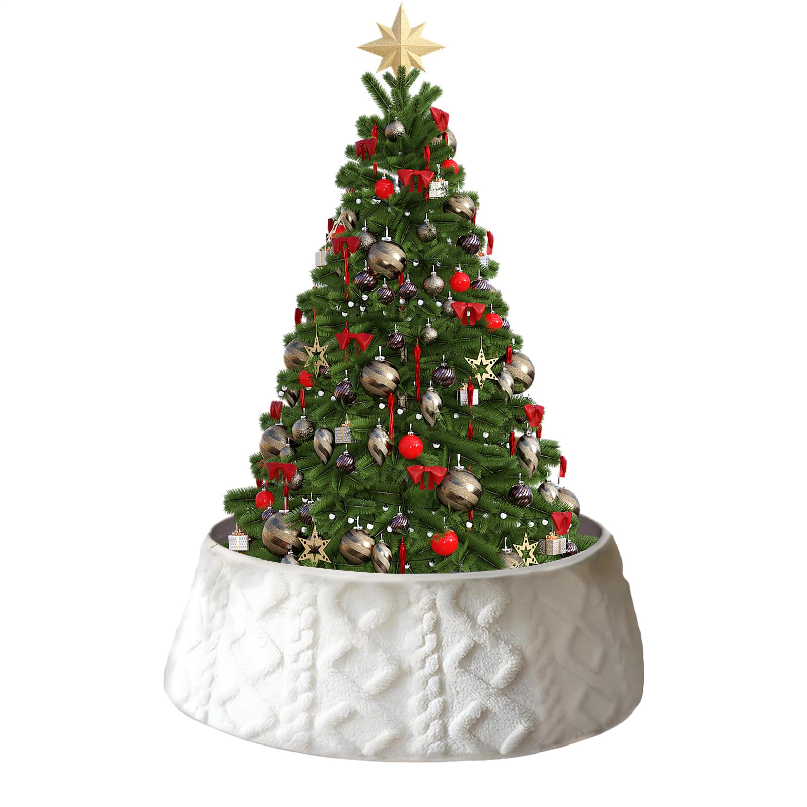 Décoration saisonnière tricotée et anneau d'arbre de vacances pour étude