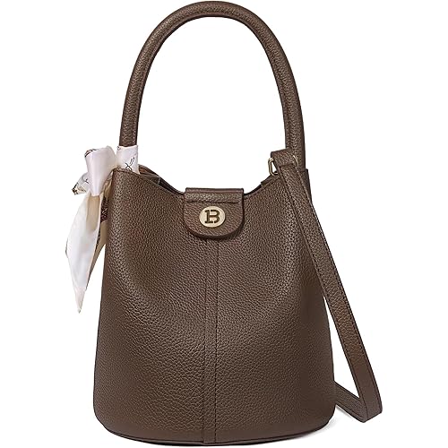 BOSTANTEN Small Crossbody Bags for Women Vegan Leather Mini Bucket Handbag Removable Shoulder Strap
