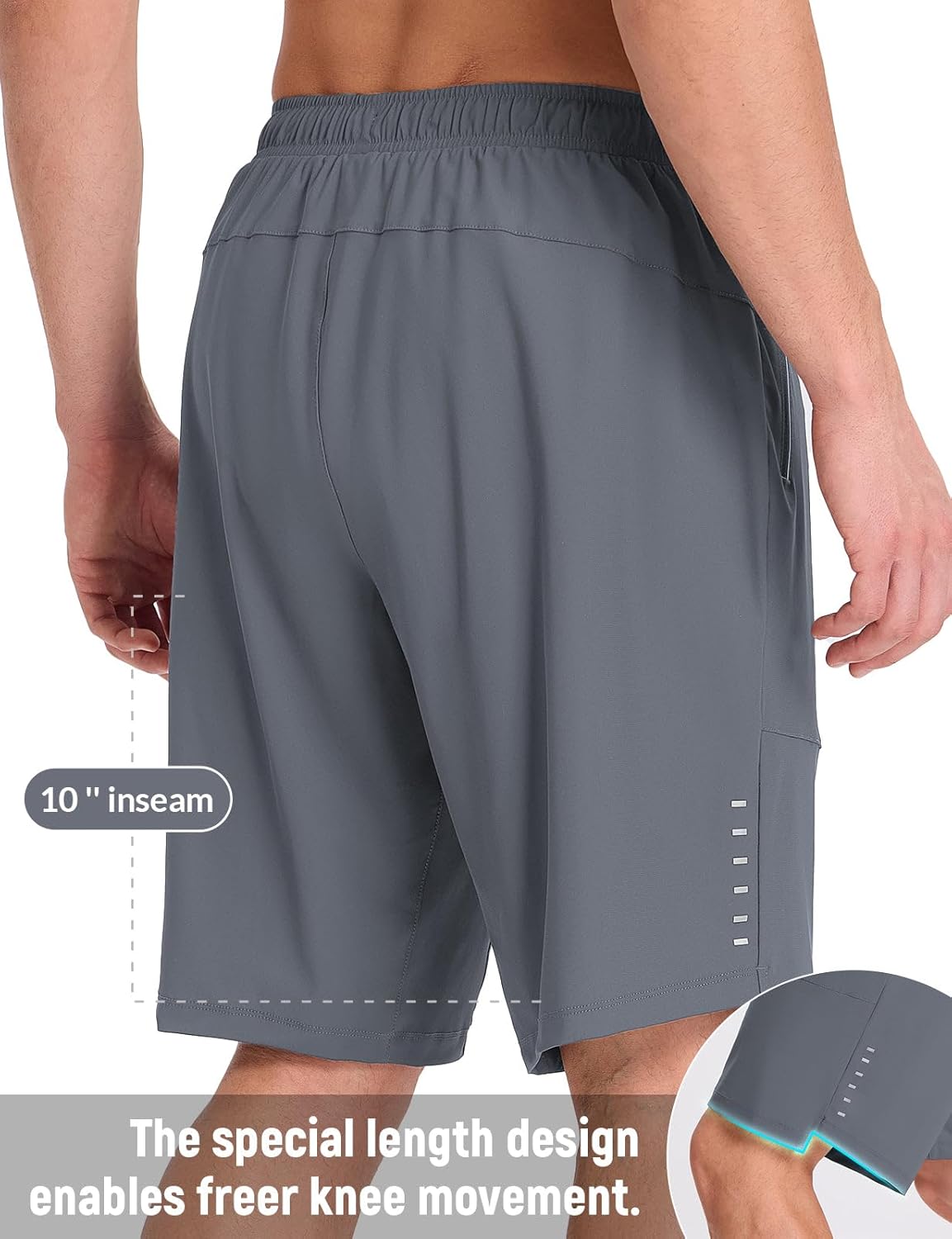 baleaf Men's Mountain Bike Shorts 4D Padded Loose-fit MTB Cycling Lightweight Bicycle Biking Shorts Zipper Pockets - Image 2