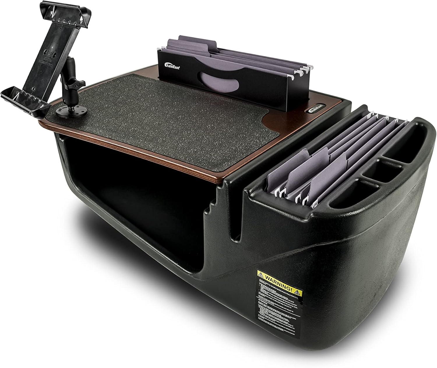 AutoExec Efficiency FileMaster Car Desk for Your Vehicle Workstation and Mobile Office, Black