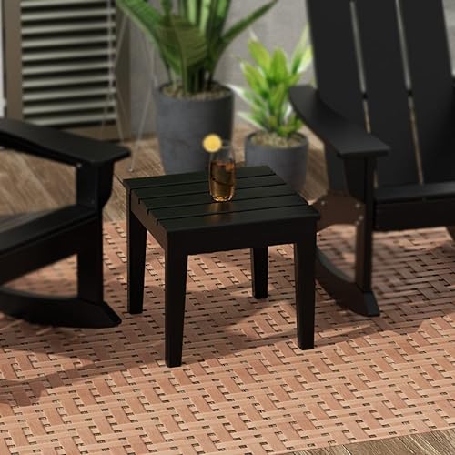 Vista 316 de WestinTrends Dylan Adirondack - Mesa auxiliar redonda para exteriores, color negro