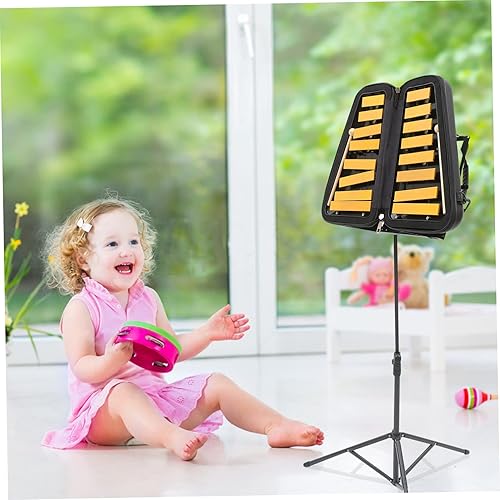 Miniatura 7 de Milisten Juego de soporte de música regulable negro universal para partituras de música plegable para instrumentos con bordes lisos