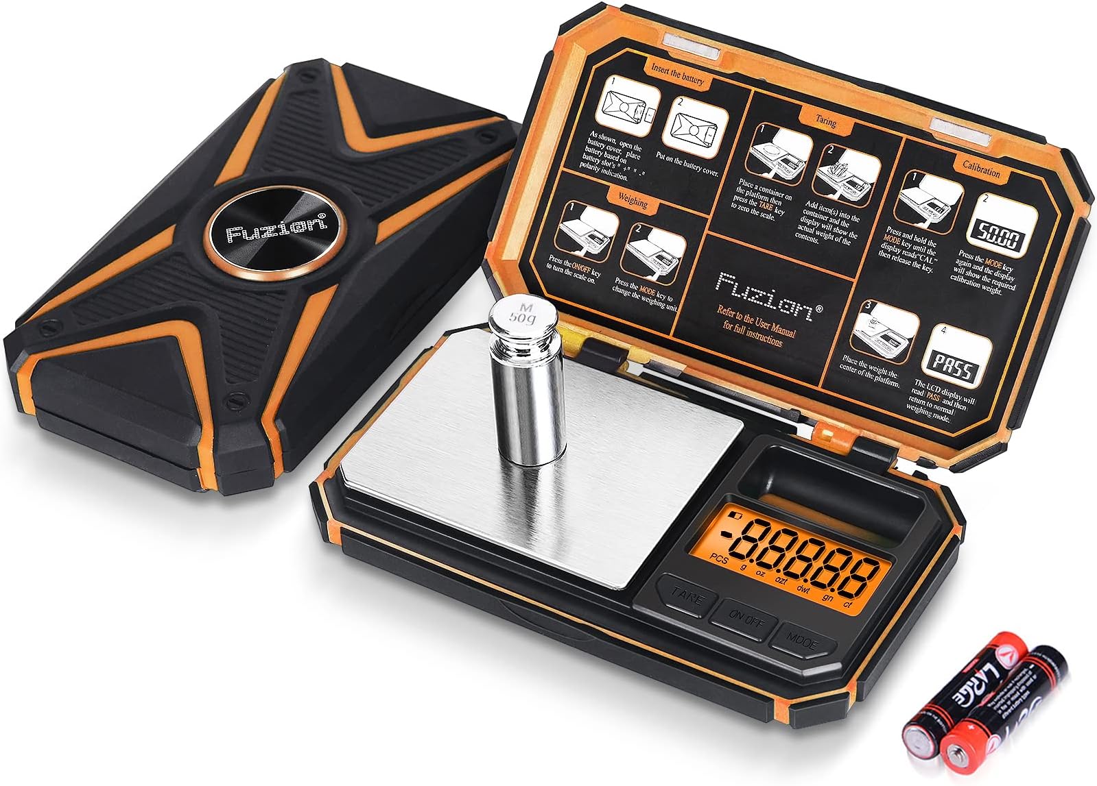 Fuzion TU-X Digital Gram Scale, 200g/0.01g Digital Pocket Scale with 6 Units for Personal Hobbies, Small Scale .01 Gram Accuracy, Jewelry Scale, Food Scale