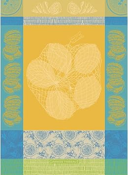 Garnier Thiebaut Filet De Citrons Soleil Jacquard French Kitchen Towel