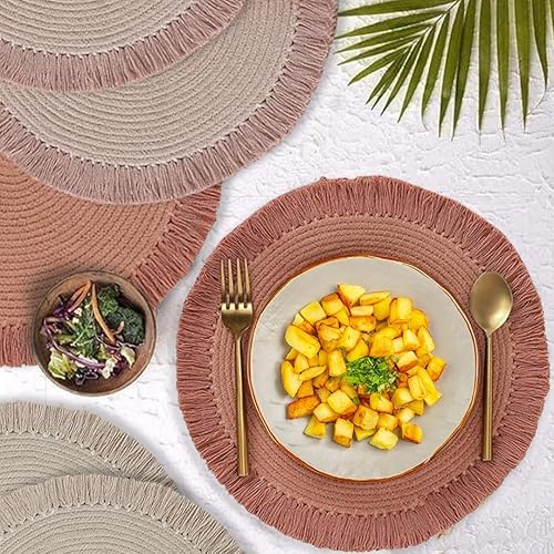 Miniatura 1 de Juego de 6 manteles individuales redondos, 100% algodón, Frozen