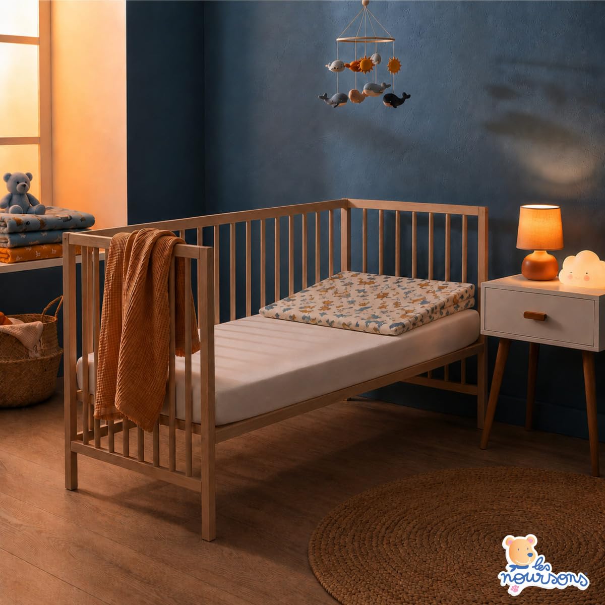 Pack Sommeil Bébé - Matelas Réversible 60x120 cm & Plan Incliné Confort Sweety - Housse Coton Doux - sans Traitement Chimique - Certifié Certipur