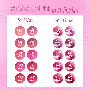 fwee Pink Obsession Stay-Fit Lip Tint | G03 Picky Pink | Weightless & Layerable Tint for Smudge-proof, Long-lasting Wear | Soft Blur Finish or Vibrant Flush | 3.8g