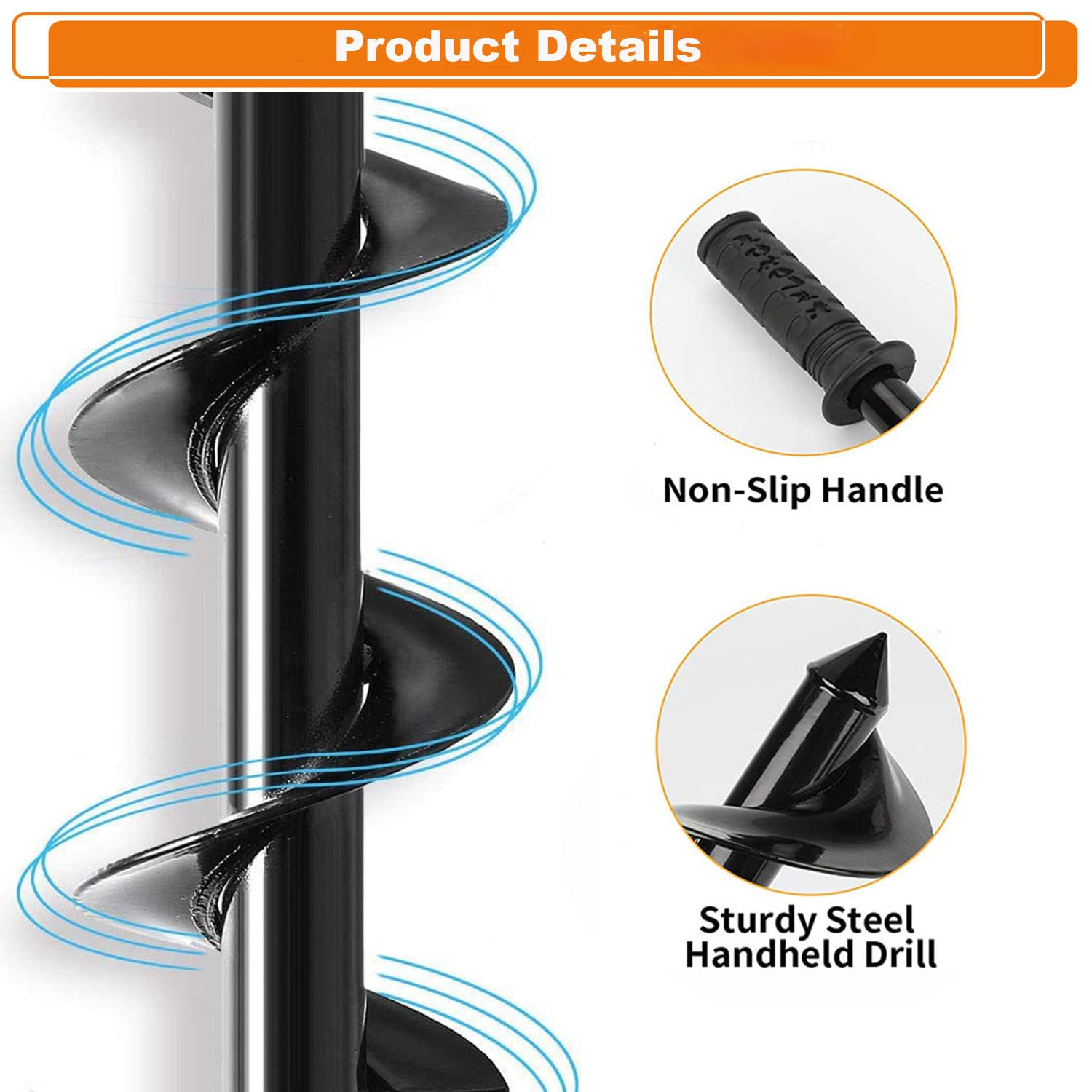 Punta Elicoidale Wiltec 100mm Per Mototrivella - Coclea In Ghisa Per Fori Profondi E Precisi - Foto 8