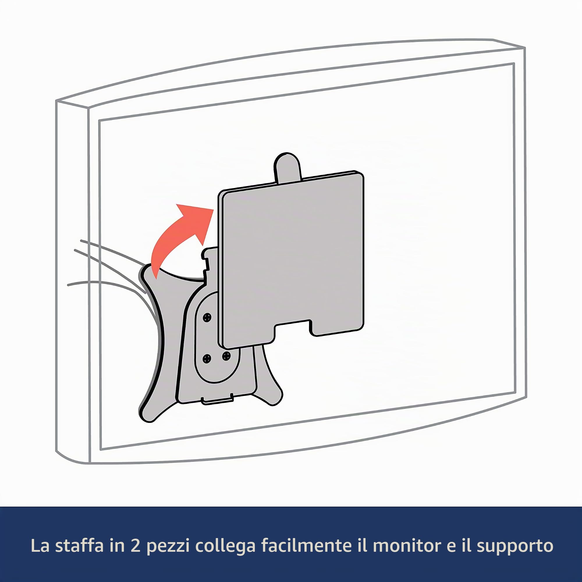 Ergotron - Staffa a sgancio rapido - per monitor e televisori fino a 15,9kg e profondità inferiore a 76 cm - Accessorio per bracci monitor VESA (60-589-060)