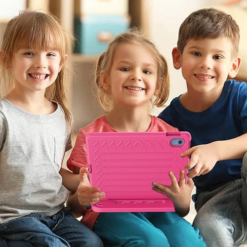 Miniatura 8 de TIRIN Funda para dispositivo eléctrico portátil para iPad de 10.9 pulgadas 2022, funda rosa con protector de pantalla integrado, soporte ligero a