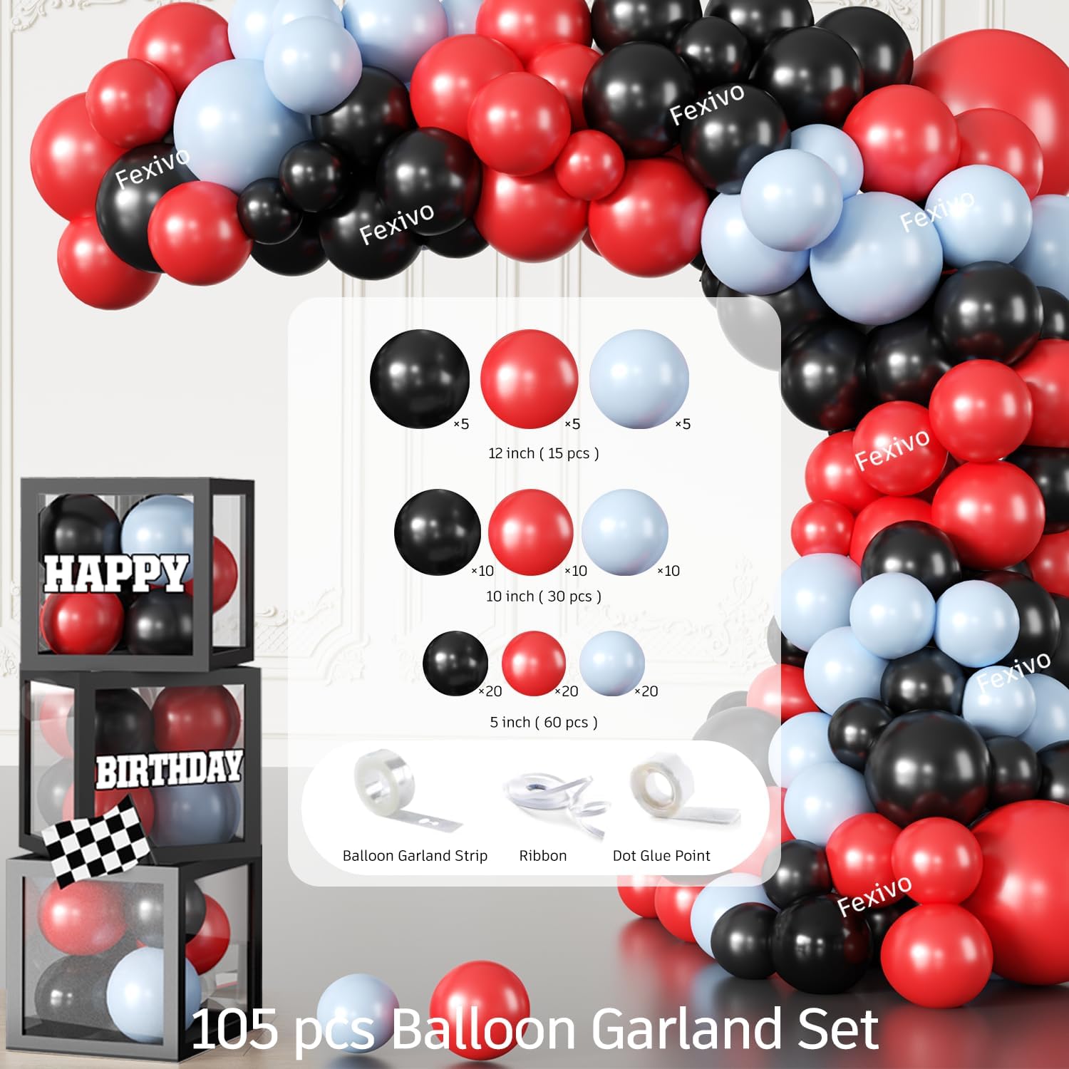 293pcs Race Car Birthday Party Decorations, Worry-free One-stop Set for 25 Guests, with Racing Car Banner Thick Plates Backdrops and Tablecloths, Easy Setup for Race Car Party Decorations
