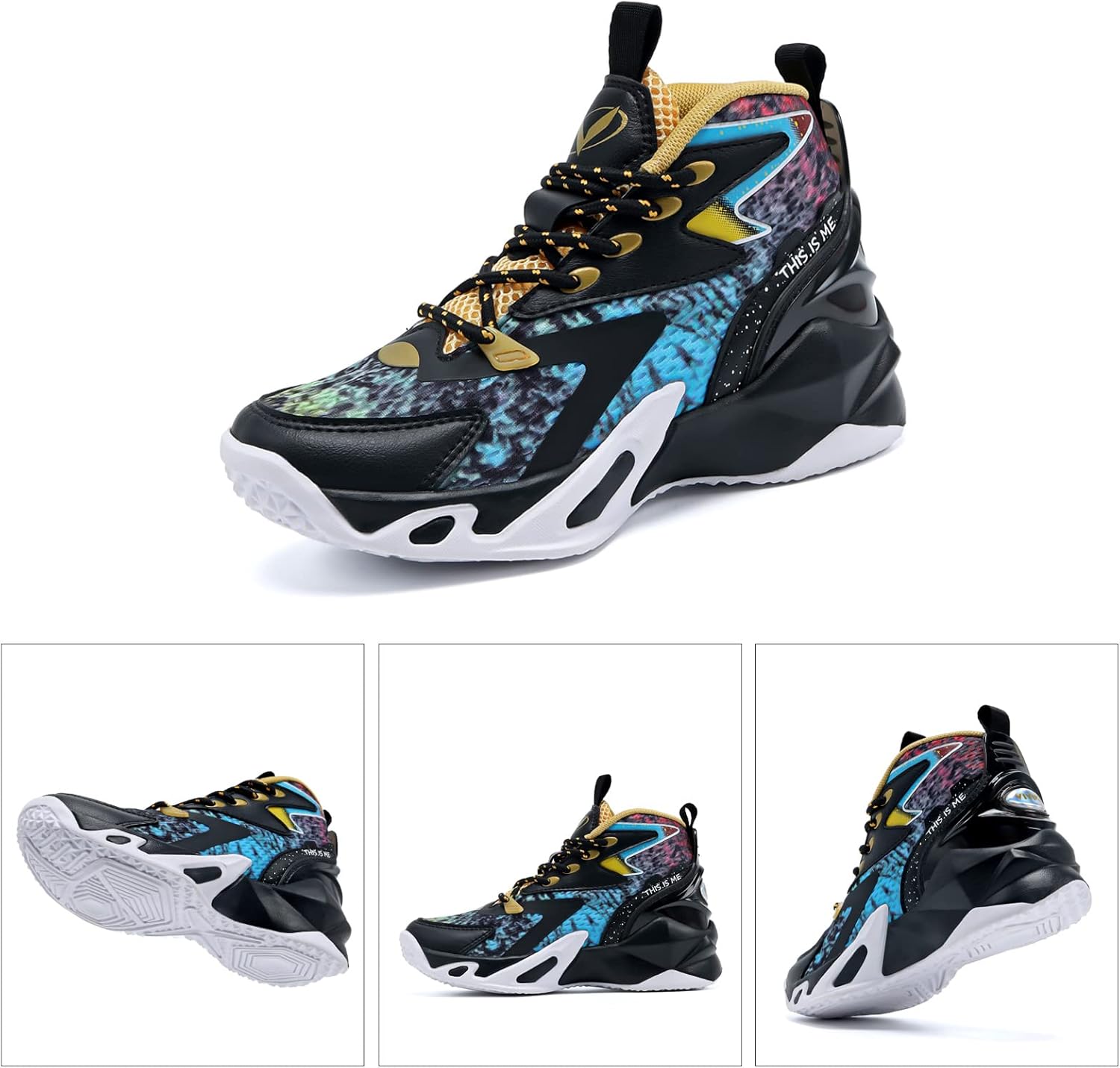 VITUOFLY Kids Basketball Shoes Boys Air Cushion Sneakers Girls Mid Top School Hoops Shoes Non-Slip Outdoor Sports Running Gym Comfortable Durable Little Kid/Big Kid - Image 5