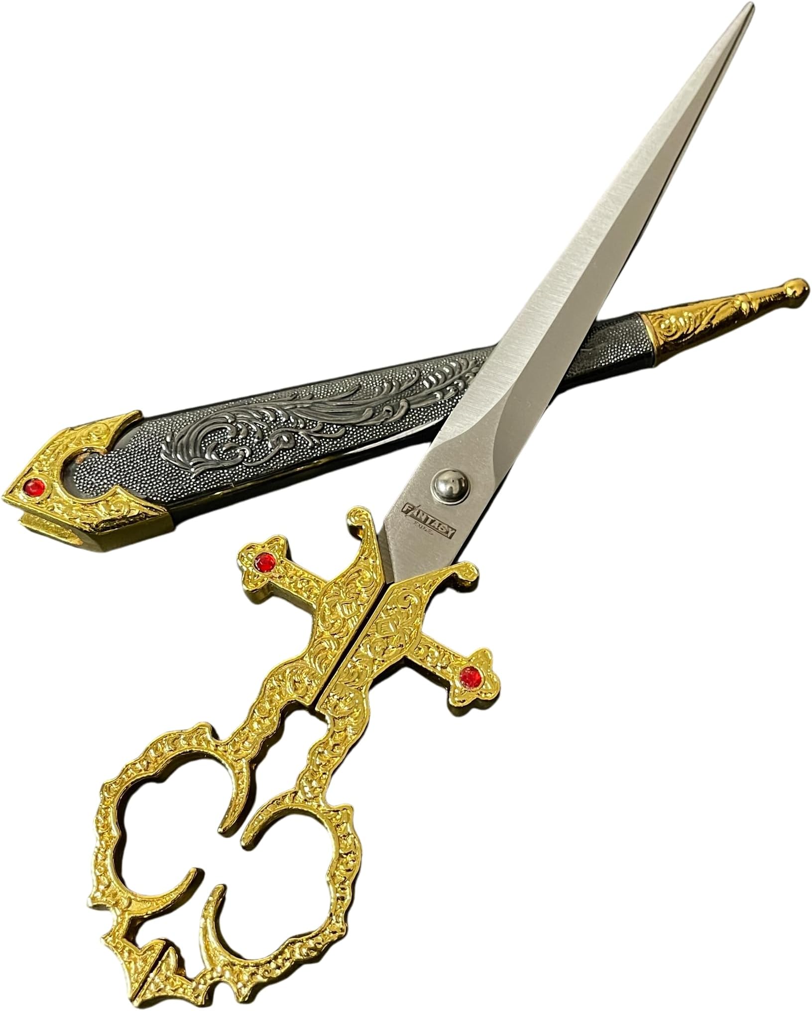 Furniture Creations Renaissance Dagger Style Scissors with Sheath Cover
