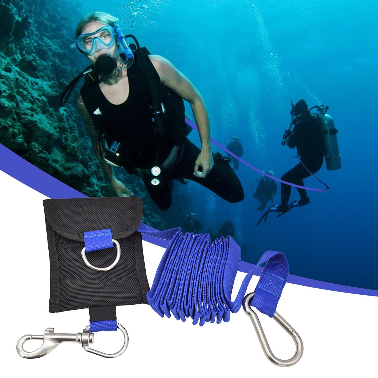 2x Scuba Schlüsselband-Clips Mit Schnellverschluss – Tauchgurt Aus Nylon, Verstellbar, Für Kameras, Lampen & Ausrüstung