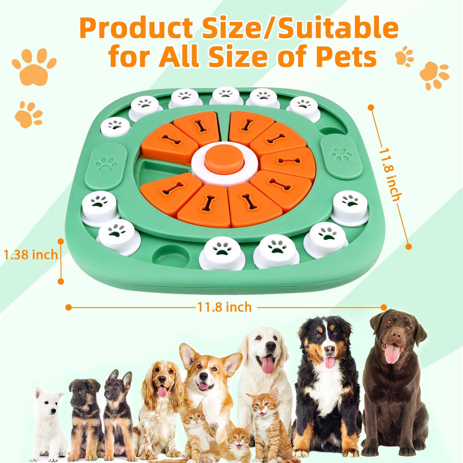 AVOAR Giocattoli per cani per noia e stimolante, giocattoli stimolanti mentalmente per cani, giocattoli puzzle per cani di grandi dimensioni, puzzle per cani intelligenti, giocattoli per cani