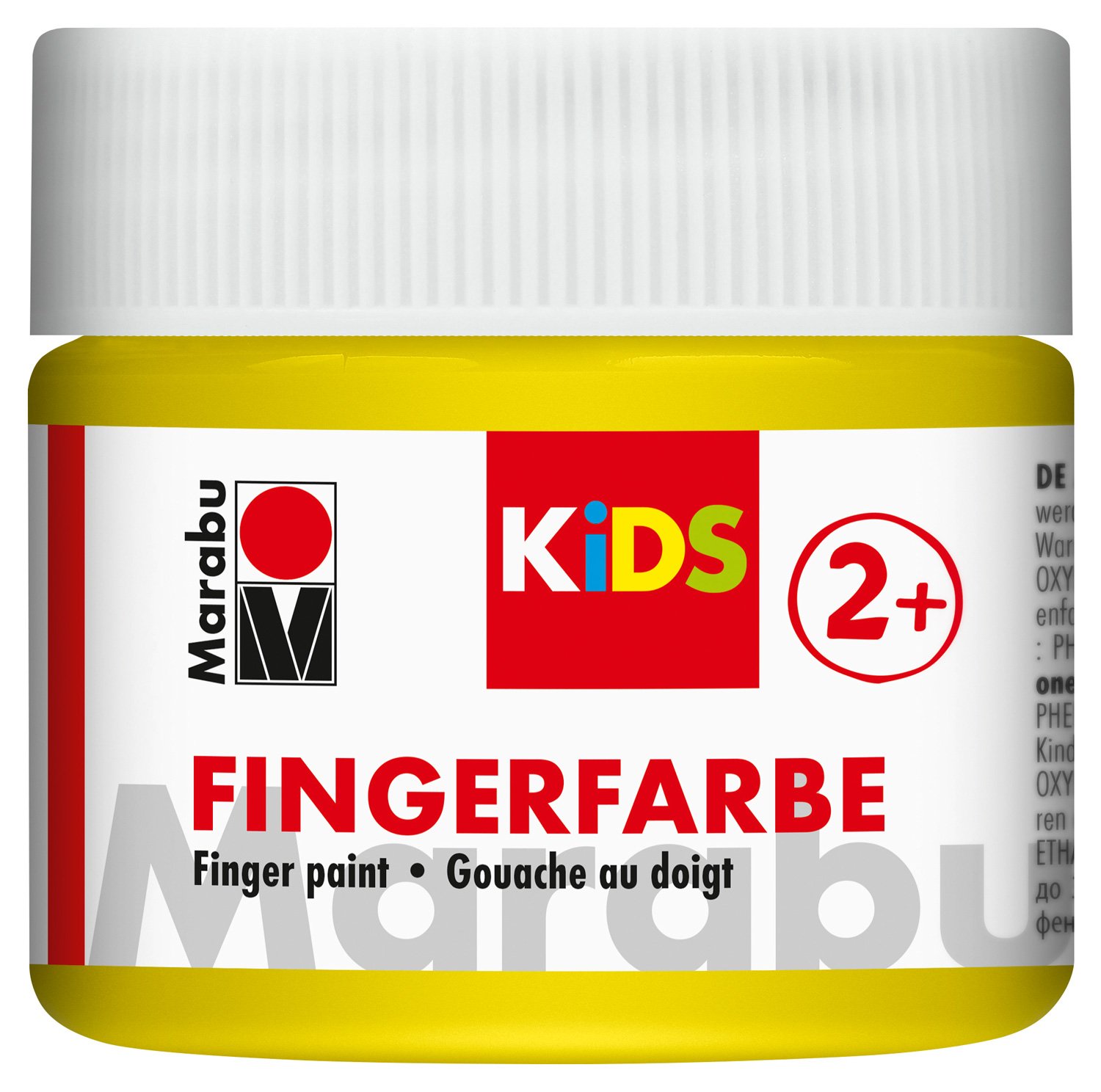 Marabu-Pintura para Dedos Kids, Color Amarillo, 100 ml, (1er Pack) (03030050019)